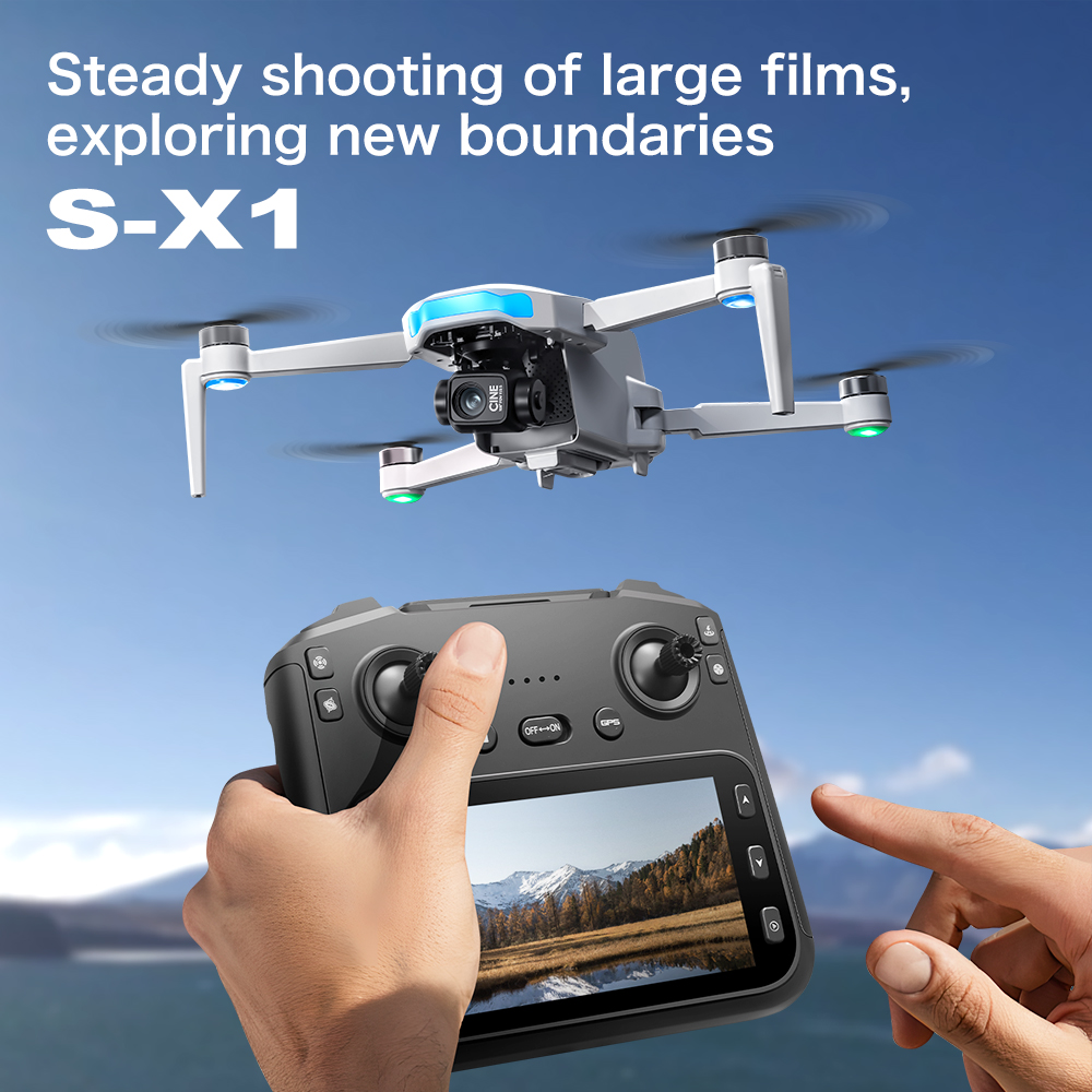 Original S-X1 GPS Foldable RC  - Drone Gimbal 3 Axis ulasan dan harga