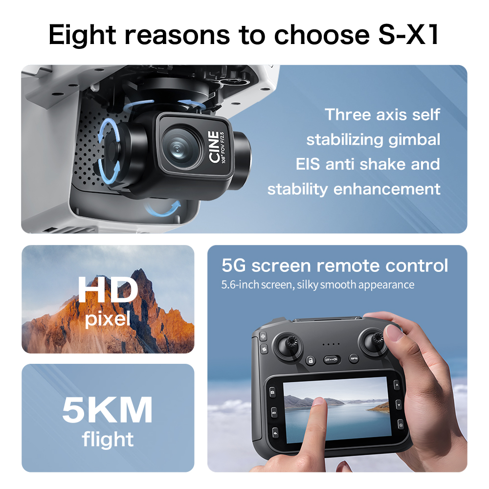 Top Deal S-X1 MAX GPS Drone 3  - Drone Gimbal 3 Axis ulasan dan harga